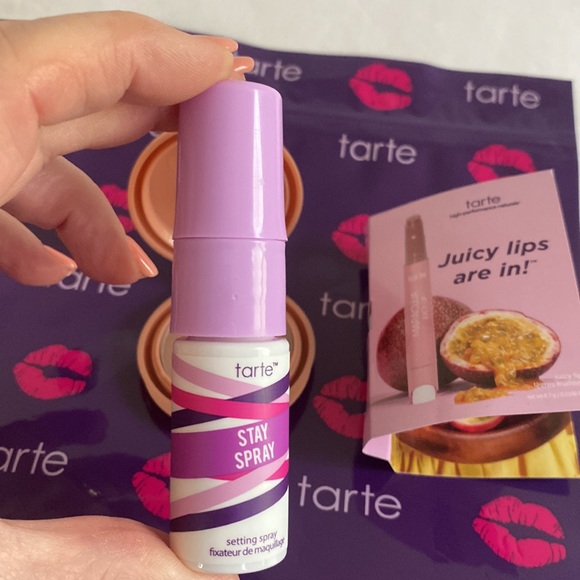 TARTE 3p Stay Spray Park Ave Bronzer Rose Juicy Lip Mini Travel Fun Size $28 - Picture 4 of 8